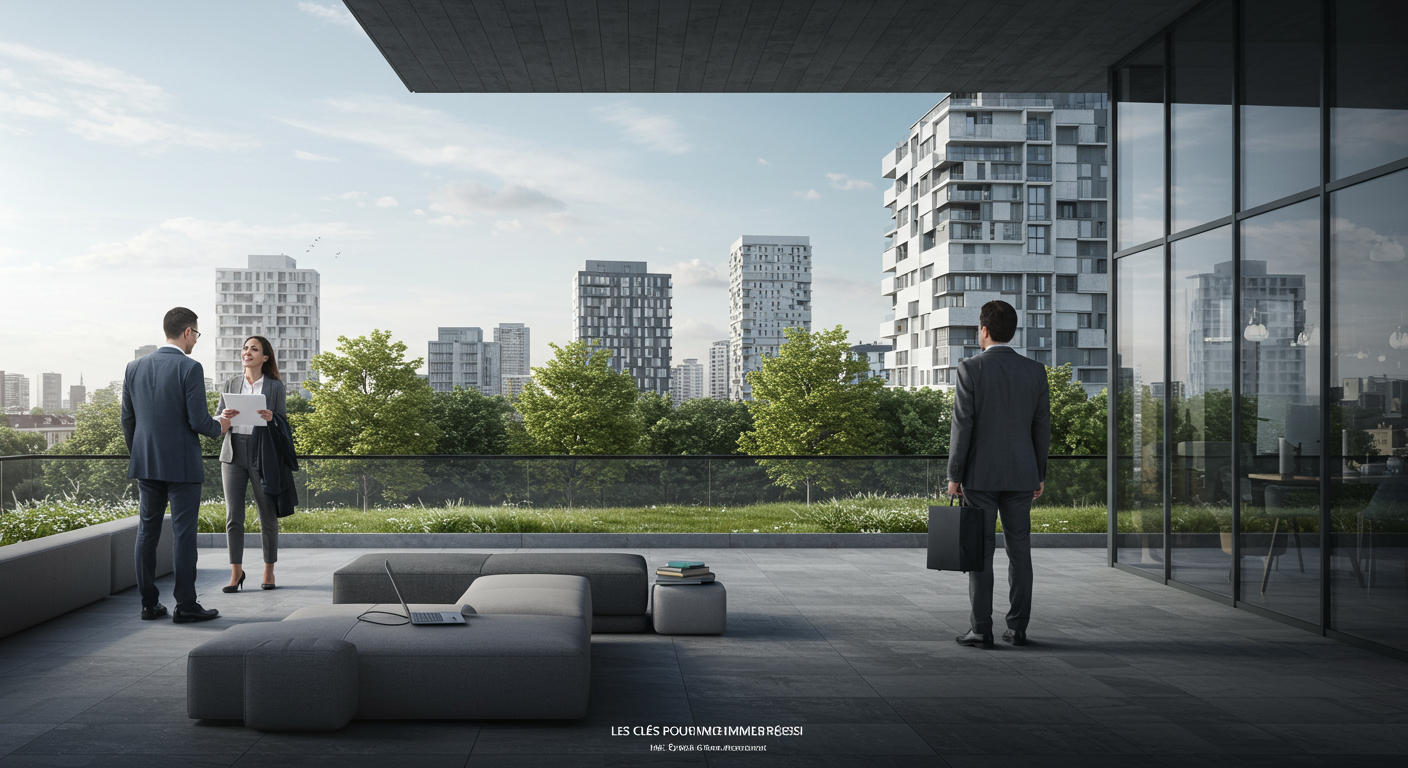 Illustration éditoriale pour Les Clés pour un Investissement Immobilier Réussi