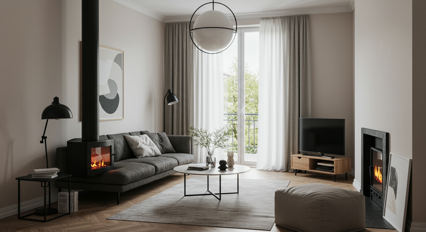 Illustration éditoriale pour Optimiser l&rsquo;Aménagement Intérieur pour un Habitat Économe