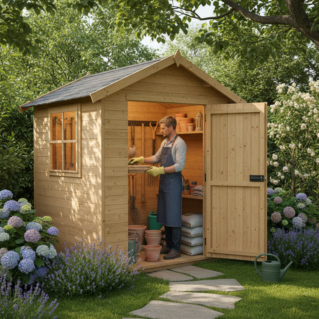 Abri de jardin bois 5m2 : modèles compacts et résistants pour jardin