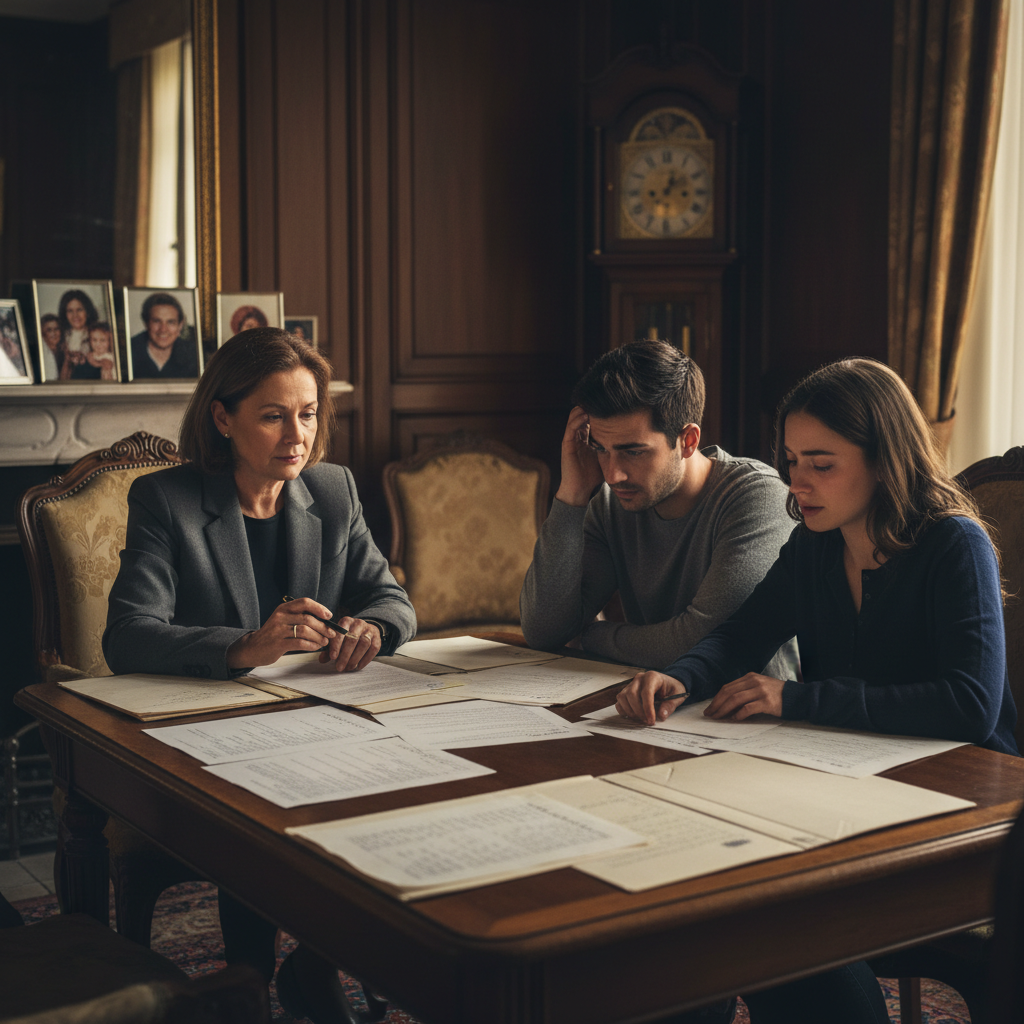 Succession père décédé avec belle-mère vivante : droits et partages