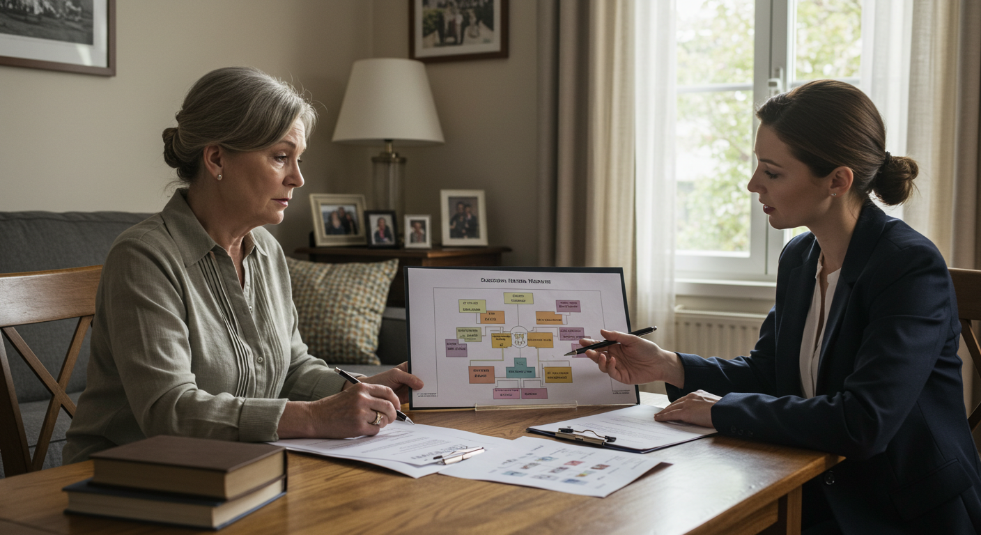 Succession père décédé mère vivante : droits, parts et démarches clés